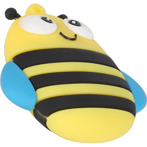Clé USB optionnelle en forme d'abeille pour le stockage et le transfert de données (1 Go). (1/5)
