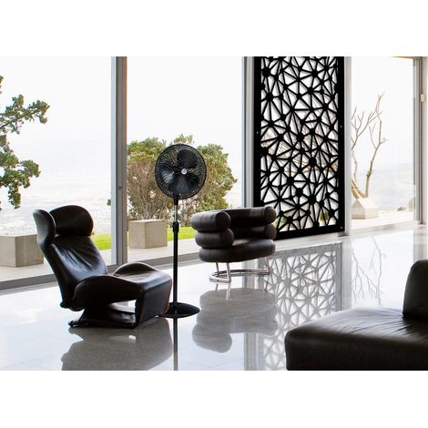 ATOM - Panneau ajouré en PVC - Brise-soleil - Dimension : 50x150 cm - Couleur : noir