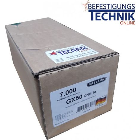 Prebena GX Klammern 50mm verzinkt Paslode S16 ZH-50 IM200/50 S200S16 4200 S-16 7,0M KL-21 Pr"-"EN12542