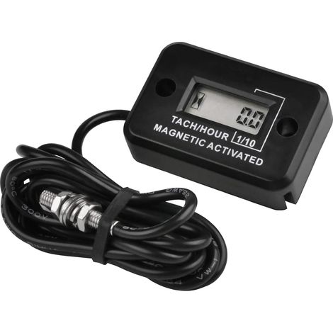 Compteur d'heures de fonctionnement, compteur d'heures de fonctionnement avec arbre rotatif, utilisation pour moteur diesel/gaz, compresseurs, générateur (1/5)