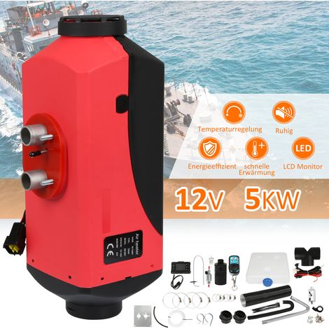 SWANEW Riscaldatore diesel 5KW 12V VEVOR riscaldatore d'aria con silenziatore LCD termostato per auto camion RV (1/5)