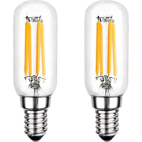 Ampoule LED,T25 E14 4W Ampoule Blanc Chaud 2700K, 400LM, Ampoule Filament Tubulaire LED pour Hotte Aspirante, non-dimmable, lot de 2 (1/5)