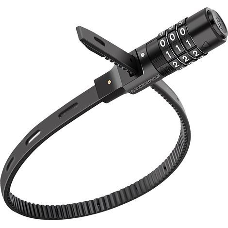 Lucchetto per bicicletta, lucchetto portatile per casco da bici, lucchetto antifurto per bicicletta, lucchetto portatile per bicicletta con codice a 3 cifre, per bicicletta, triciclo, scooter (1/5)
