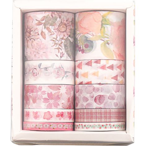 10 rouleaux de ruban adhésif décoratif à motifs floraux pour manuels scolaires, à faire soi-même (1/5)