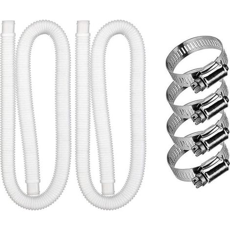 Tuyau piscine 32mm remplacement AUCUNE, collier métal, compatible pompe 300-1000 GPH, flexible durable (1/4)