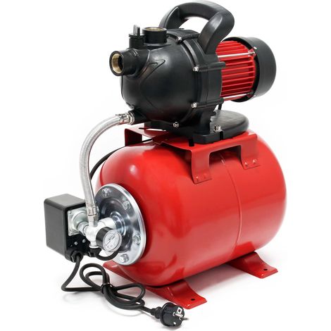 Wiltec Hauswasserwerk 1000W 3500l/h Gartenpumpe mit Druckschalter und Manometer Wasserpumpe Druckkessel Druckbehälter Bewässerungspumpe Brauchwasserpumpe Regenwasserpumpe Wasserwerk (1/5)