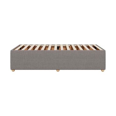 Cadre de lit taupe (sans matelas), 80 × 200 cm, tissu, tissu doux et respirant, idéal chambre à coucher, style moderne, montage simple (1/5)