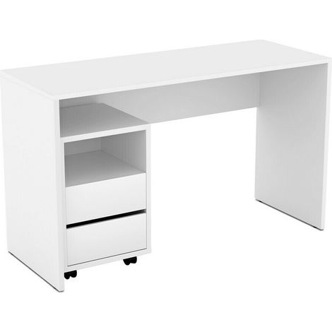 Mesa de oficina Austin 347, Blanco, Con cajones, Número de puertas: 0, Número de cajones: 0, 75x130x50cm (1/5)