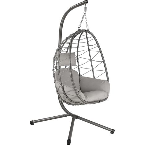 HinHocker sedia sospesa con sostegno Grigio Poltrona ergonomica con cuscino e imbottitura (1/5)