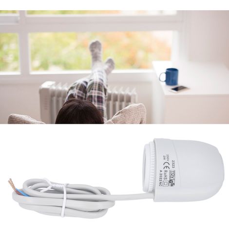 Actionneur de chauffage électrique normalement fermé 230V pour chauffage au sol, M30 x 1,5 NC, VA80 d'origine convient à presque tous les distributeurs de circuits de chauffage tels que Buderus, Heime (1/5)