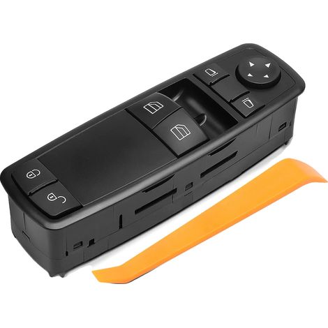 Regulador de ventana, plástico resistente, tamaño estándar, compatible con Mercedes-Benz Clase A, instalación en el lado del conductor, color negro. (1/5)