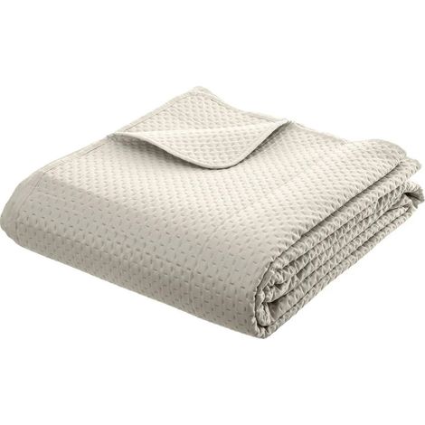 Dessus de Lit 3 Pièces "Dolce" 240x260cm Beige Lin (1/2)