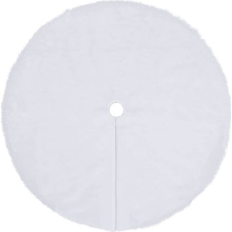 vidaXL Falda para árbol de Navidad blanca de 90 cm de piel sintética (1/2)