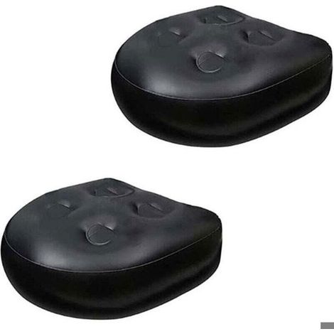 Siège de spa à remous noir, coussin surélevé multifonctionnel, coussin gonflable imperméable, oreiller de massage pour baignoire (1/5)