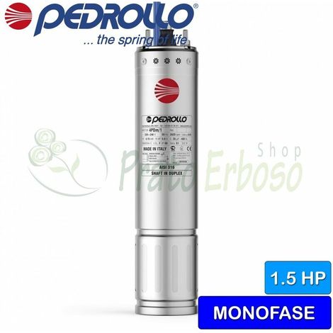 Motor rebobinado monofásico 4PDm / 1.5 - 4 "1.5 HP