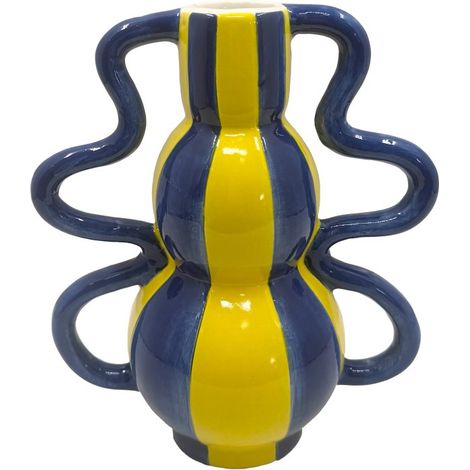 Table Passion - Vase Pop bleu jaune 20 cm