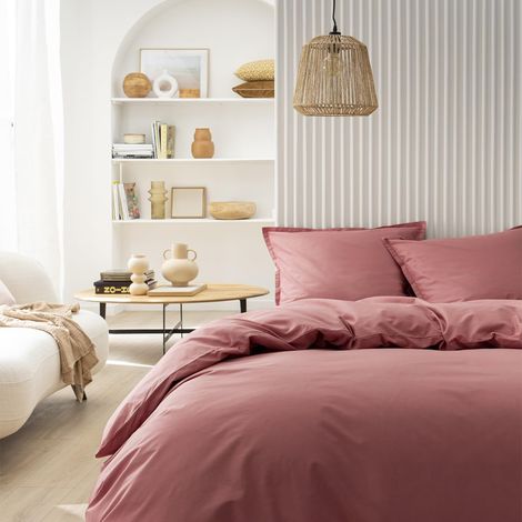 Housse de Couette en Coton, Tout Doux, Rose Indien, 140x200 cm (1/3)