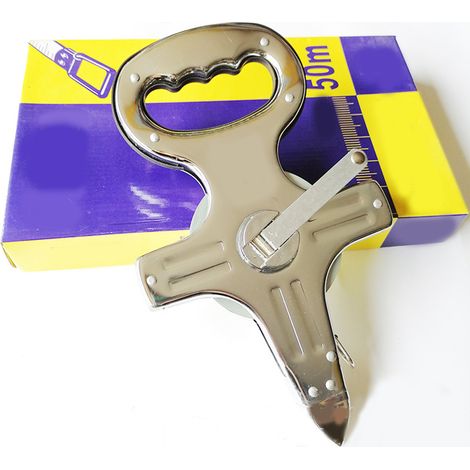 Ruban à mesurer en acier 50m 164 pieds, poignée ergonomique, mesure Portable en acier inoxydable pour l'étude de site (1/5)