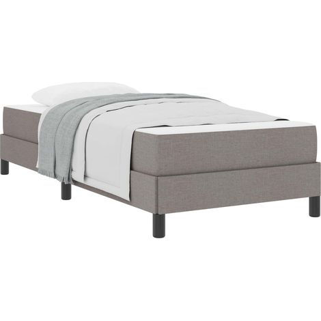 Maison Exclusive - Lit à ressorts avec matelas Taupe 80 x 200 cm tissu
