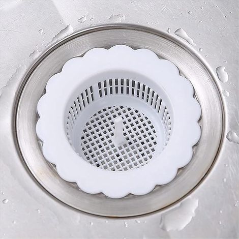 Crépine d'évier de cuisine, panier de vidange anti-obstruction, filtre de vidange en plastique et acier inoxydable pour évier de cuisine (1/5)