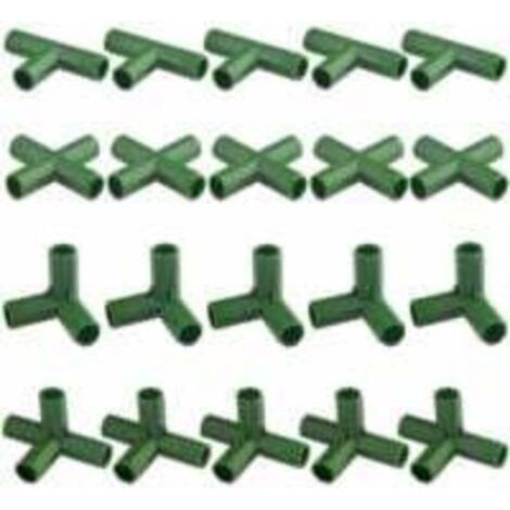 Lot de 20 connecteurs de cadre de jardinage 11 mm – Matériau PP durable – Pour serres et plantes grimpantes – Assemblage facile