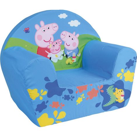 Fauteuil club enfant - FUN HOUSE - Peppa Pig Georges et Evie - Origine France Garantie - mousse confortable - 52 x 42 x 33 cm (1/3)