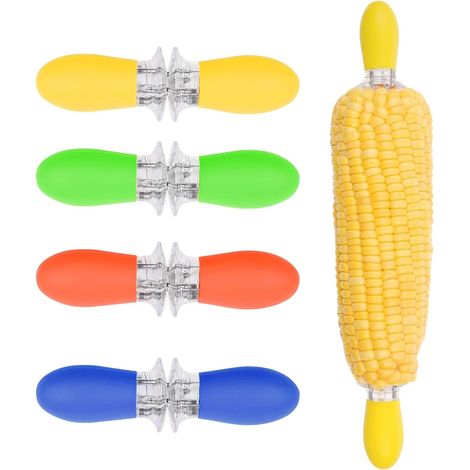 Lot de 4 Fourches à Maïs Antidérapantes - EINNENFFER - Matériaux Alimentaires, Résistantes à la Chaleur, Parfaites pour Barbecue et Pique-nique, Pratiques et Faciles à Ranger (1/5)