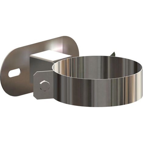 ATEC Distanziatore a parete 50mm DN 80/125 acciaio inox grezzo, 701742