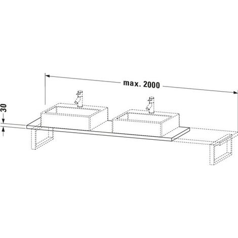 Duravit LC105C05555 Lavabo LC Kons Cp 8002000x480x30 œuf (1/2)