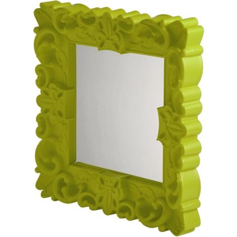 Mirror of Love  Verde lime - Piccolo  specchio di design originale Slide colorato moderno barocco camera ingresso sala da pranzo salotto (1/4)