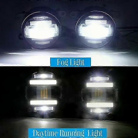 Ensemble de phares antibrouillard 2 en 1 compatible avec feux de jour à LED 30 W en aluminium H11 pour Ford Fusion Sedan 2013-2016 (modèle américain) (blanc et blanc) (1/5)