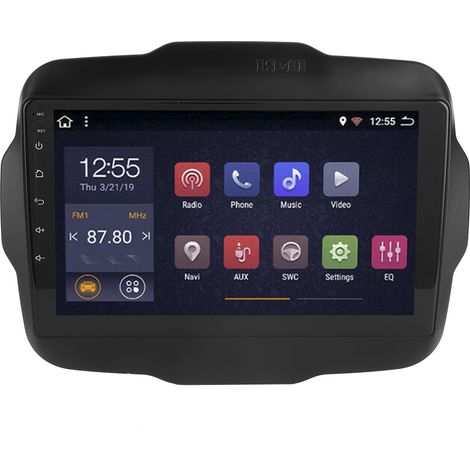 Navigateur GPS Voiture 9 pouces WiFi, Autoradio Vidéo Android 10.0 pour Jeep Renegade 2011-2013, 2+32G, Écran Tactile, Bluetooth, Compatible Multimédia (1/5)