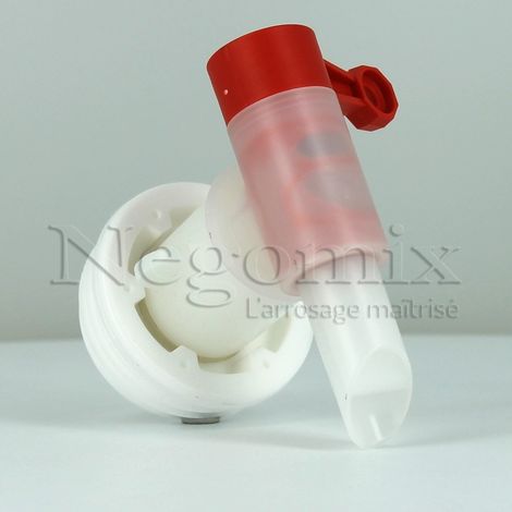 Negomix – Raccord robinet pour fût plastique à bouchons – Filetage sortie 3/4'' – Configuration raccord à vis – Matériau polyéthylène