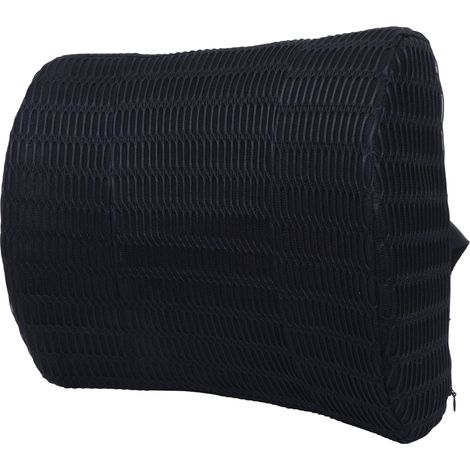 Cuscino lombare ergonomico con comoda cintura di supporto per la seduta 29 x 34 x 12 cm tessuto nero 040009946
