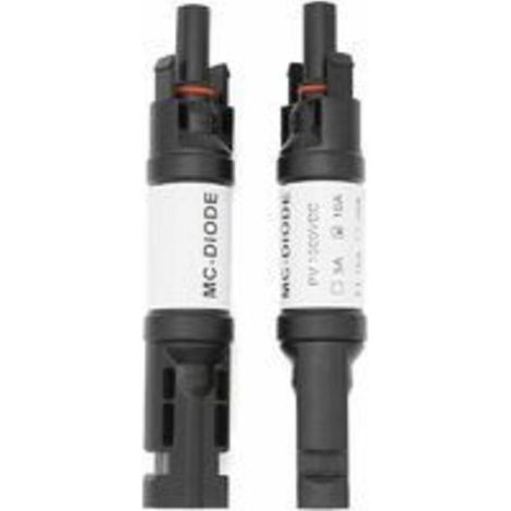 2 PCS Connecteur MC-4 avec diode, 10A DC1000V Diode Connecteur de panneau solaire parallèle MC-4 Mâle/Fem PV Énergie solaire Photovoltaïque Adaptateur de câble solaire (1/4)
