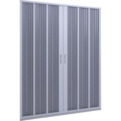 Porta Doccia 2 Ante a Soffietto in PVC Apertura Centrale H185 cm Dorini Bianco 100 cm (1/3)