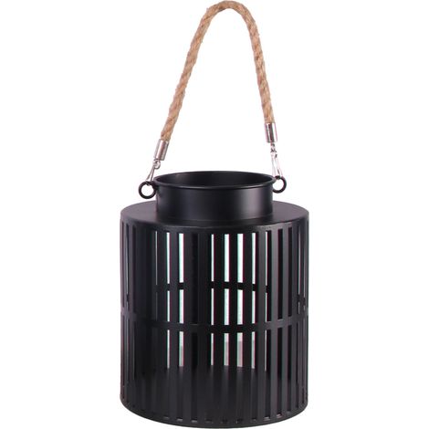 TrendLine Deko-Laterne Metall Ø 16 cm schwarz