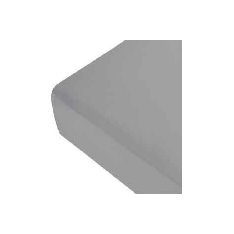 Drap housse uni en Lin Gris clair 140x190 cm