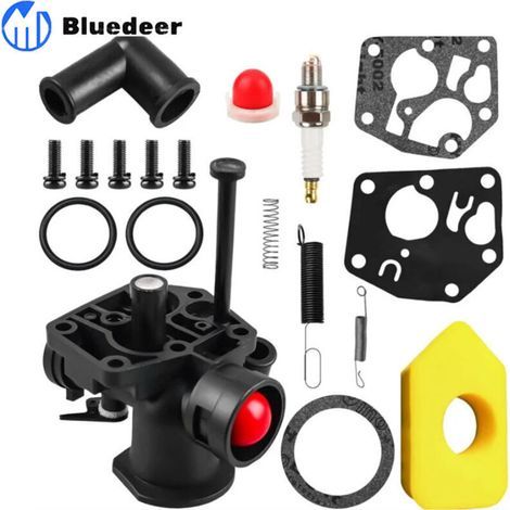 Carburateurs pour moteurs Briggs & Stratton 21, MTD et Murray 500E (140 cm³). Références : 499809, 498809A et 494406. Kits d’outils pour moteurs et pièces de tondeuses à gazon. (Bl) (1/4)
