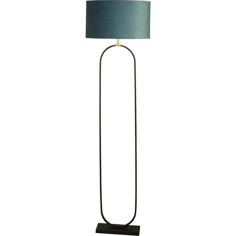 Searchlight Modish Lampadaire, noir, abat-jour turquoise, 1 x E27 (1/4)