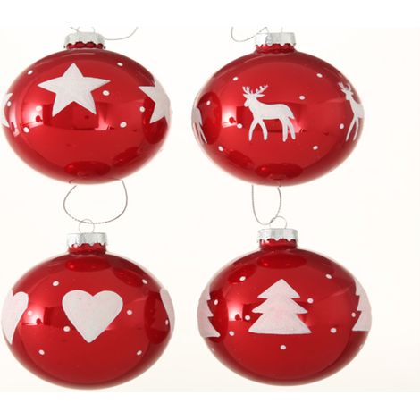 Pallina per albero di Natale, rotonda, 8 cm, decorazione natalizia, regalo per l'albero di Natale