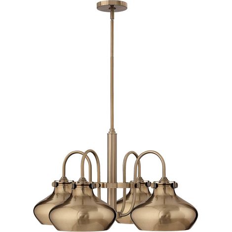 Pendant Light Multi Arm Dome Shades 4x E27 Brushed Caramel Pendelleuchte Multi Arm Dome Shades 4x E27 Karamell gebürstet (1/5)
