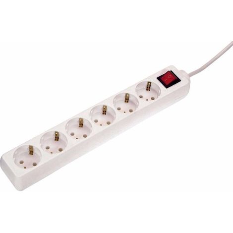 AS Schwabe 11501 Steckdosenleiste mit Schalter Weiß Schutzkontakt 1 St.