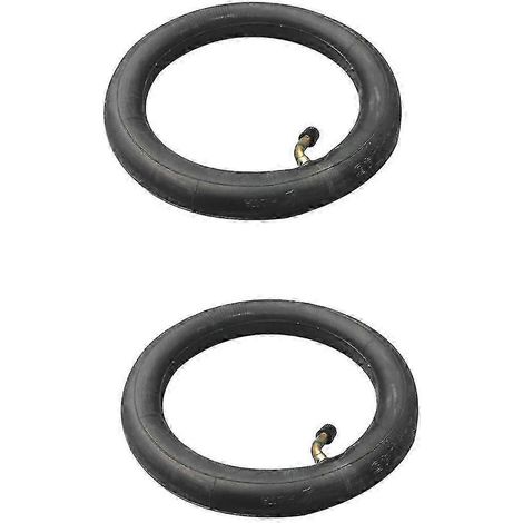 Un ensemble de deux chambres à air de 8 pouces (8 x 1 1/4 pouces) avec valves inclinées compatibles avec les scooters électriques/à essence pliables de type A. (1/5)