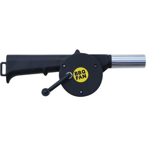 Kurbelbalg zum Grillen – Manueller Glutbläser, ohne Strom – Outdoor-Küchenbalg für einfaches Anzünden – 25 cm, neutral