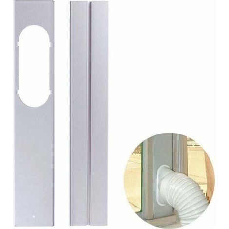 Abcrital – Joint de fenêtre réglable pour climatiseur mobile 55-110 cm – Largeur d'ouverture 7,5 cm – 2 plaques en PVC – Installation facile (1/5)