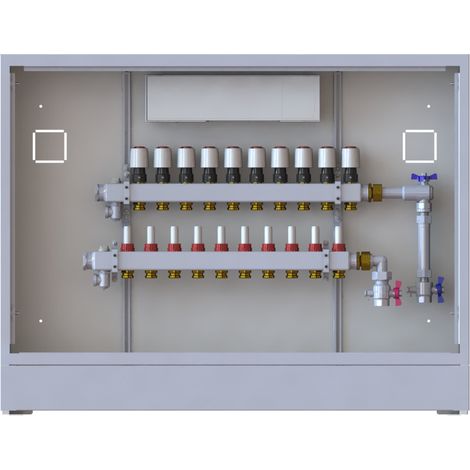 Station UnoFloor Basic 10R 10 HK, droite avec compteur de chaleur, 230 V