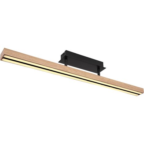 Globo Doro Plafonnier semi-encastré à LED intégré de 81,5 cm, noir mat, LED 3000 K
