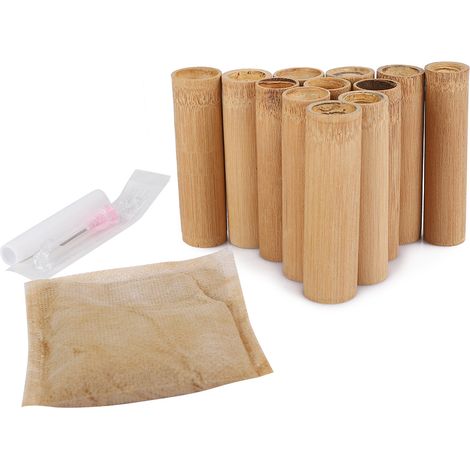 Lot de ventouses en bambou pour le pouce, succion puissante pour drainage des méridiens en médecine traditionnelle. (1/5)