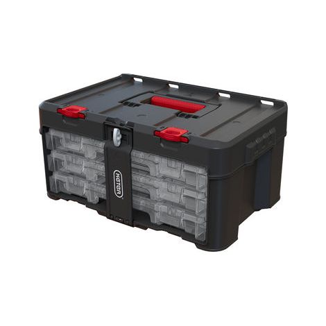 Keter Stack'N'Roll Werkzeugbox modular schwarz und transparent (1/2)